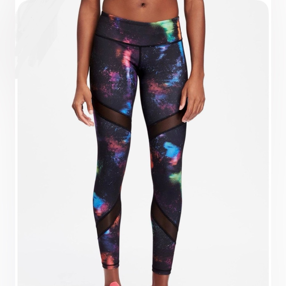 Old Navy - Go Dry GALAXY High Rise Mesh Panel 7/8 Length Leggings - NEW - XXL